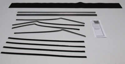 1955-1957 Chevy 2 Door Hardtop Bel Air Authentic Window Felts Whiskers Kit (12pcs)